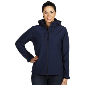 Damen Softshell -Jacke mit abnehmbarer Kapuze